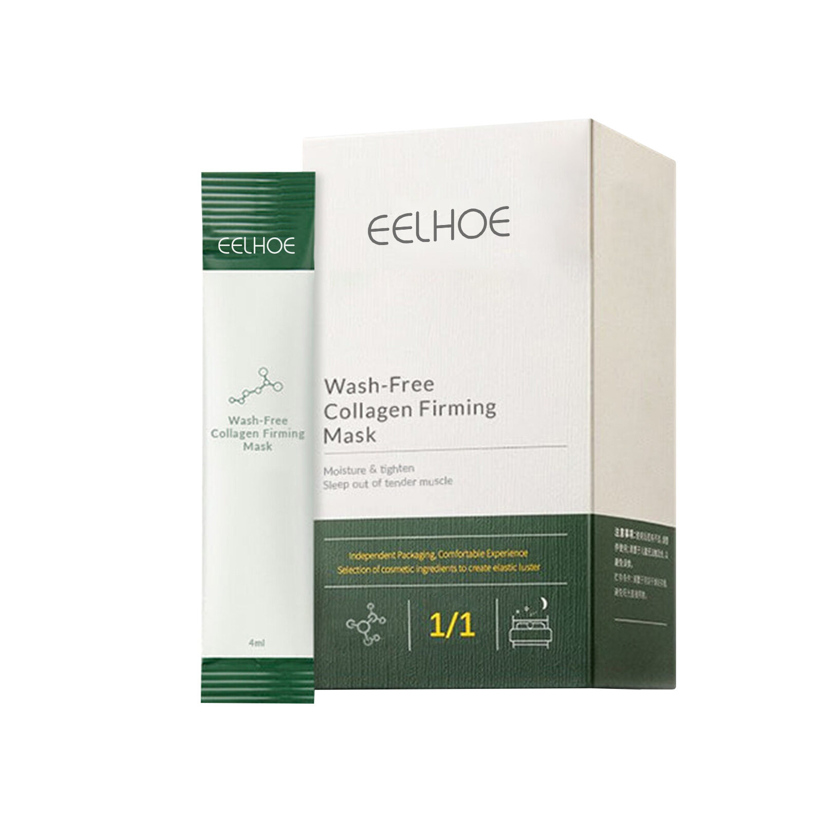 Eelhoe Sleeping Mask Collagen Wash Free Whitening Original Acne Care Moisturizing  Pore Control  Skin Care Collagen Firming Mask Collagen Firming  Wash-Free Firming Anti Aging Facial Mask for Women Co